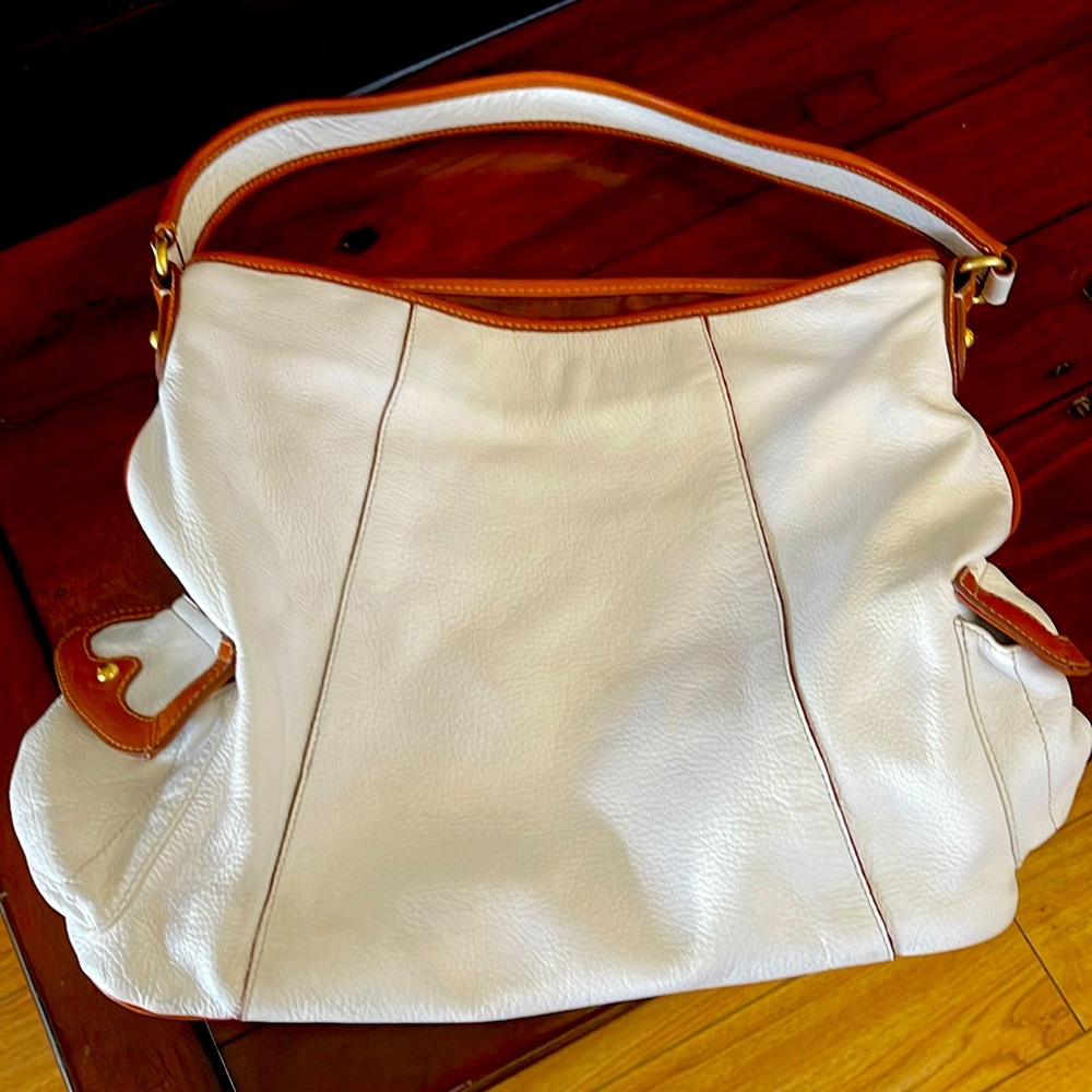 Liz Claiborne leather satchel zip top